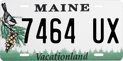 ME license plate 7464UX