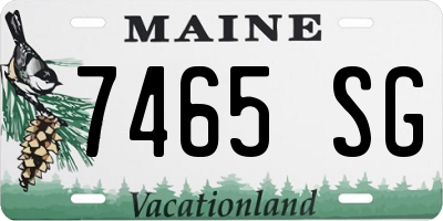 ME license plate 7465SG
