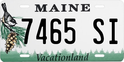 ME license plate 7465SI