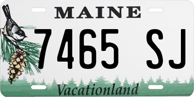 ME license plate 7465SJ
