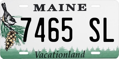 ME license plate 7465SL
