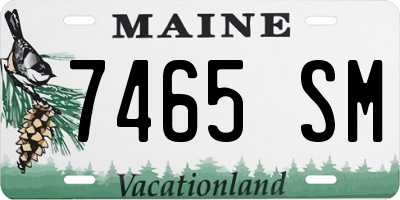ME license plate 7465SM