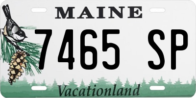 ME license plate 7465SP