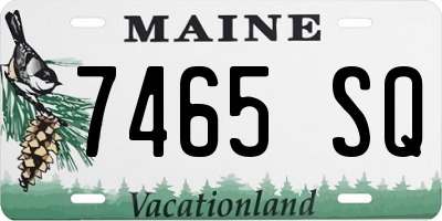ME license plate 7465SQ