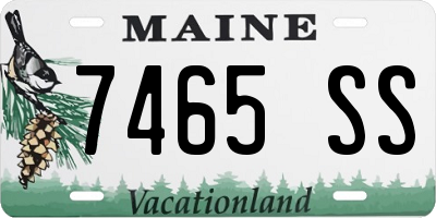ME license plate 7465SS