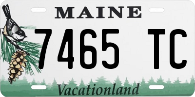 ME license plate 7465TC