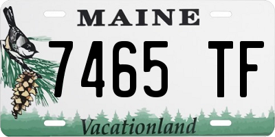 ME license plate 7465TF