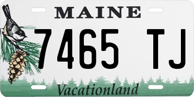 ME license plate 7465TJ