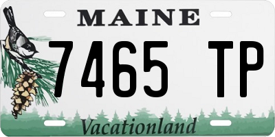 ME license plate 7465TP