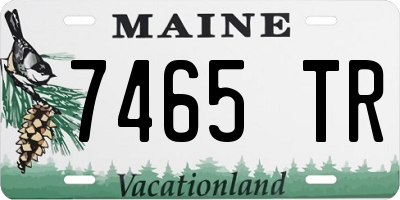 ME license plate 7465TR