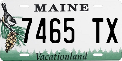 ME license plate 7465TX