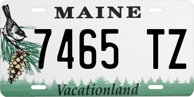 ME license plate 7465TZ