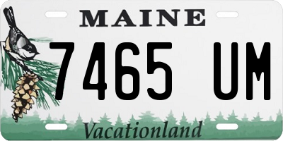 ME license plate 7465UM