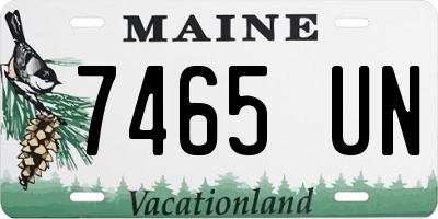 ME license plate 7465UN