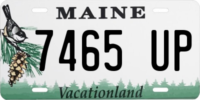 ME license plate 7465UP