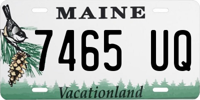ME license plate 7465UQ