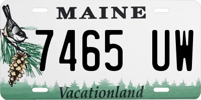 ME license plate 7465UW