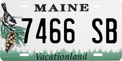 ME license plate 7466SB