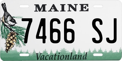 ME license plate 7466SJ