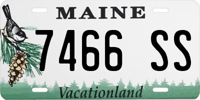 ME license plate 7466SS