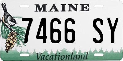 ME license plate 7466SY
