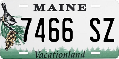 ME license plate 7466SZ