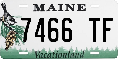 ME license plate 7466TF