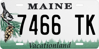 ME license plate 7466TK