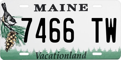 ME license plate 7466TW
