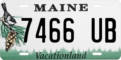 ME license plate 7466UB