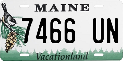 ME license plate 7466UN