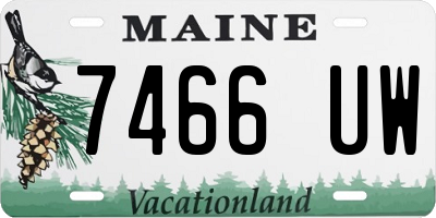 ME license plate 7466UW