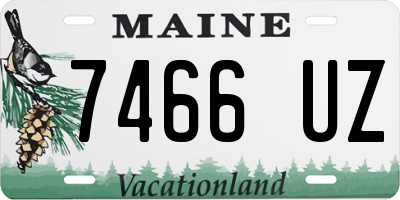 ME license plate 7466UZ