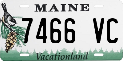 ME license plate 7466VC