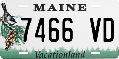 ME license plate 7466VD