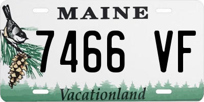 ME license plate 7466VF