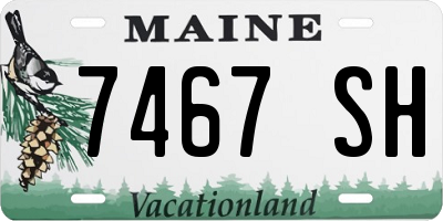 ME license plate 7467SH