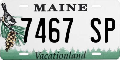 ME license plate 7467SP