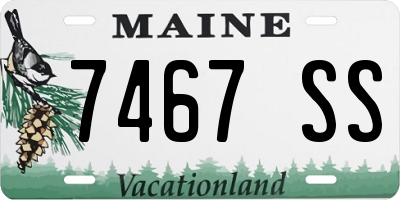 ME license plate 7467SS