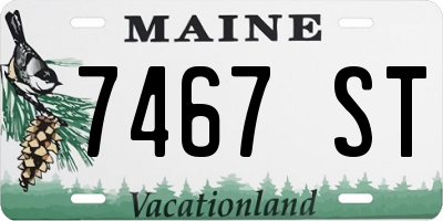 ME license plate 7467ST