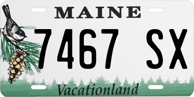 ME license plate 7467SX