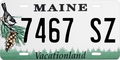 ME license plate 7467SZ