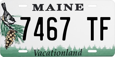 ME license plate 7467TF