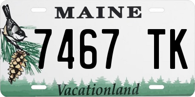ME license plate 7467TK