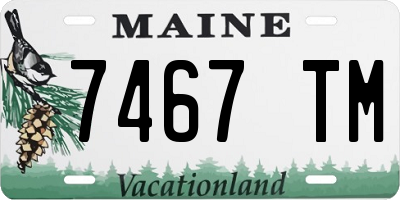 ME license plate 7467TM