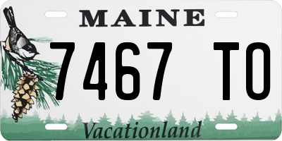 ME license plate 7467TO