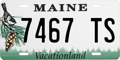 ME license plate 7467TS