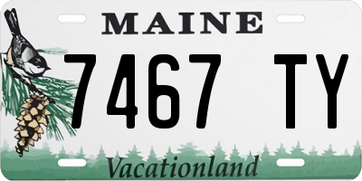 ME license plate 7467TY