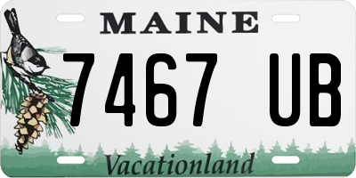 ME license plate 7467UB