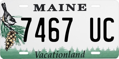 ME license plate 7467UC